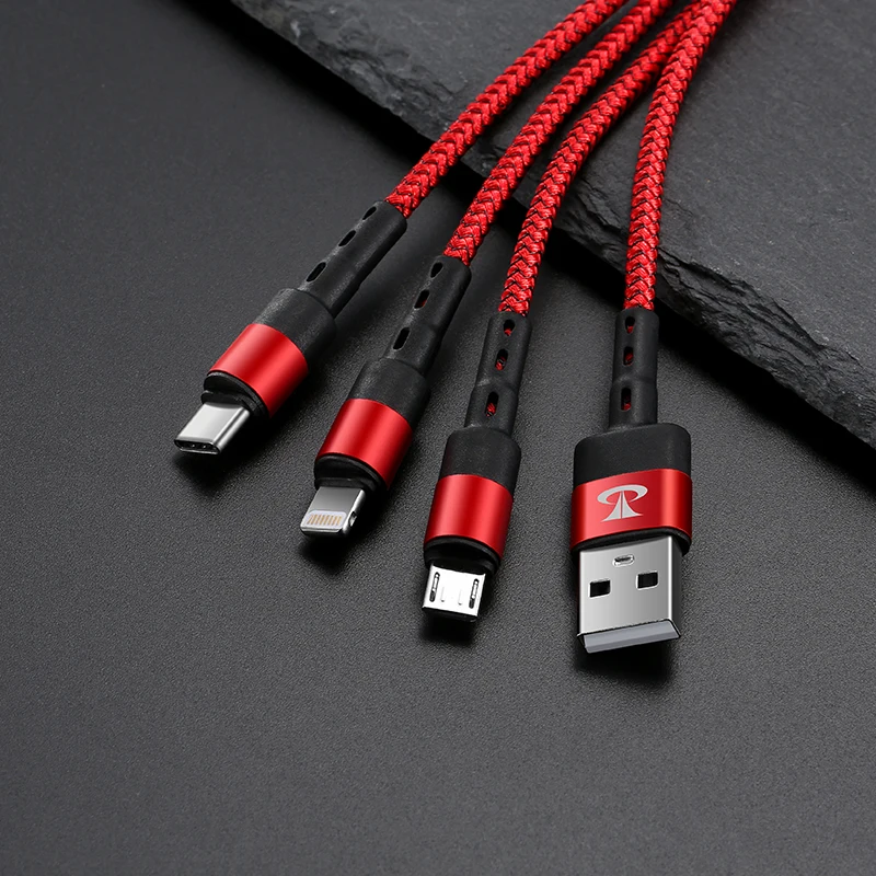 Teclast S12 3 в 1 USB кабель для мобильного телефона Micro usb type C зарядного устройства iPhone