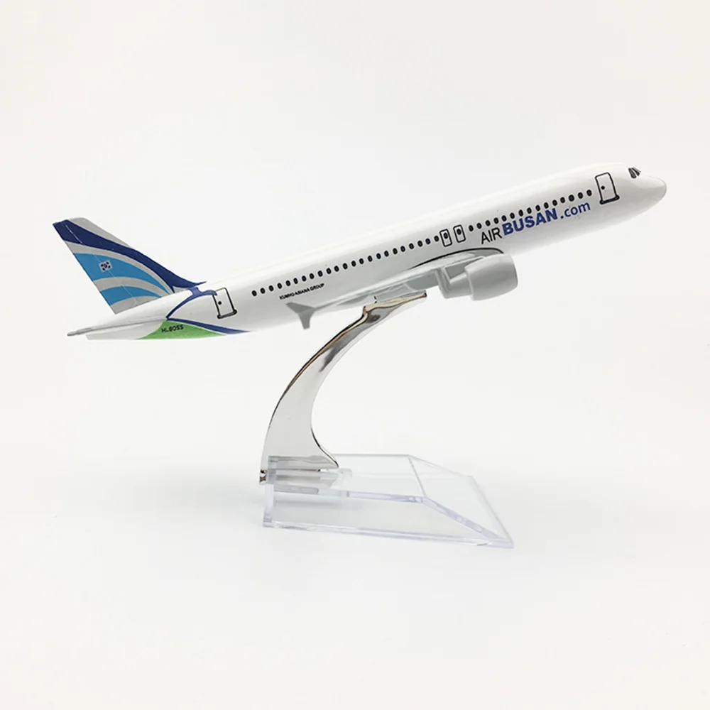 Самолет самолета из сплава в масштабе 1/400 аэробус A320 пневматический Пусан модель
