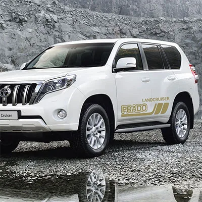 Golden 2 Sides 2 шт. Prado SUV виниловые автомобильные накладки на двери автомобиля наклейки аксессуары для Toyota - Название цвета: Golden 2 Sides