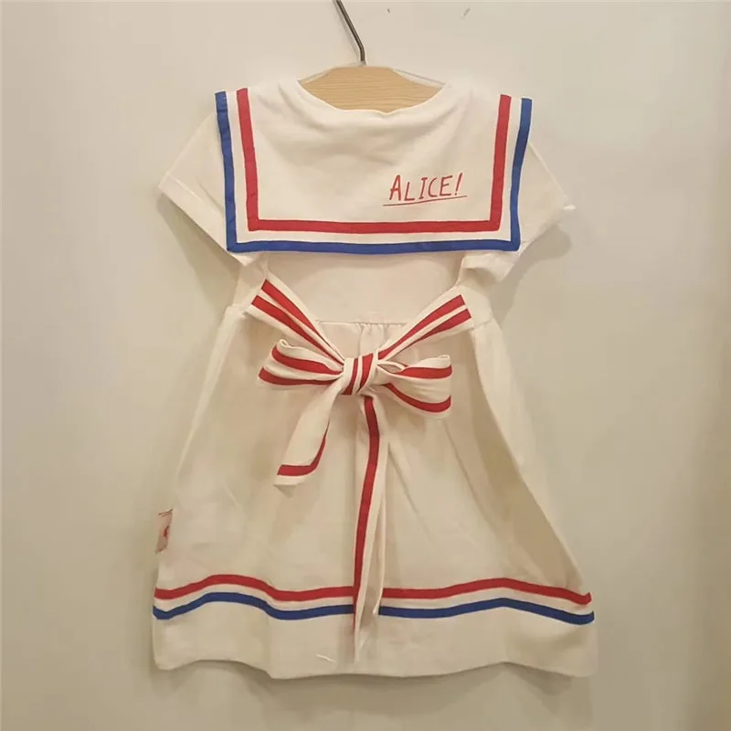 EnkeliBB/ г.; Bebe; милое летнее платье в Корейском стиле для маленьких девочек; Детские платья в морском стиле; белые платья для девочек