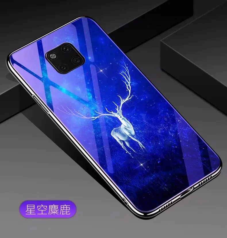 style 01 Мягкий силиконовый чехол для huawei mate 20 Pro+ жесткое закаленное стекло bluelight, защитный чехол на заднюю панель для huawei mate 20 20pro - Цвет: style 01
