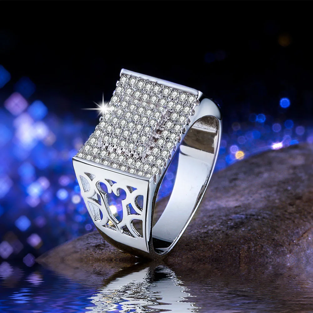 Кольцо серебряного цвета для Мужчин Ювелирные изделия вечерние подарок новая