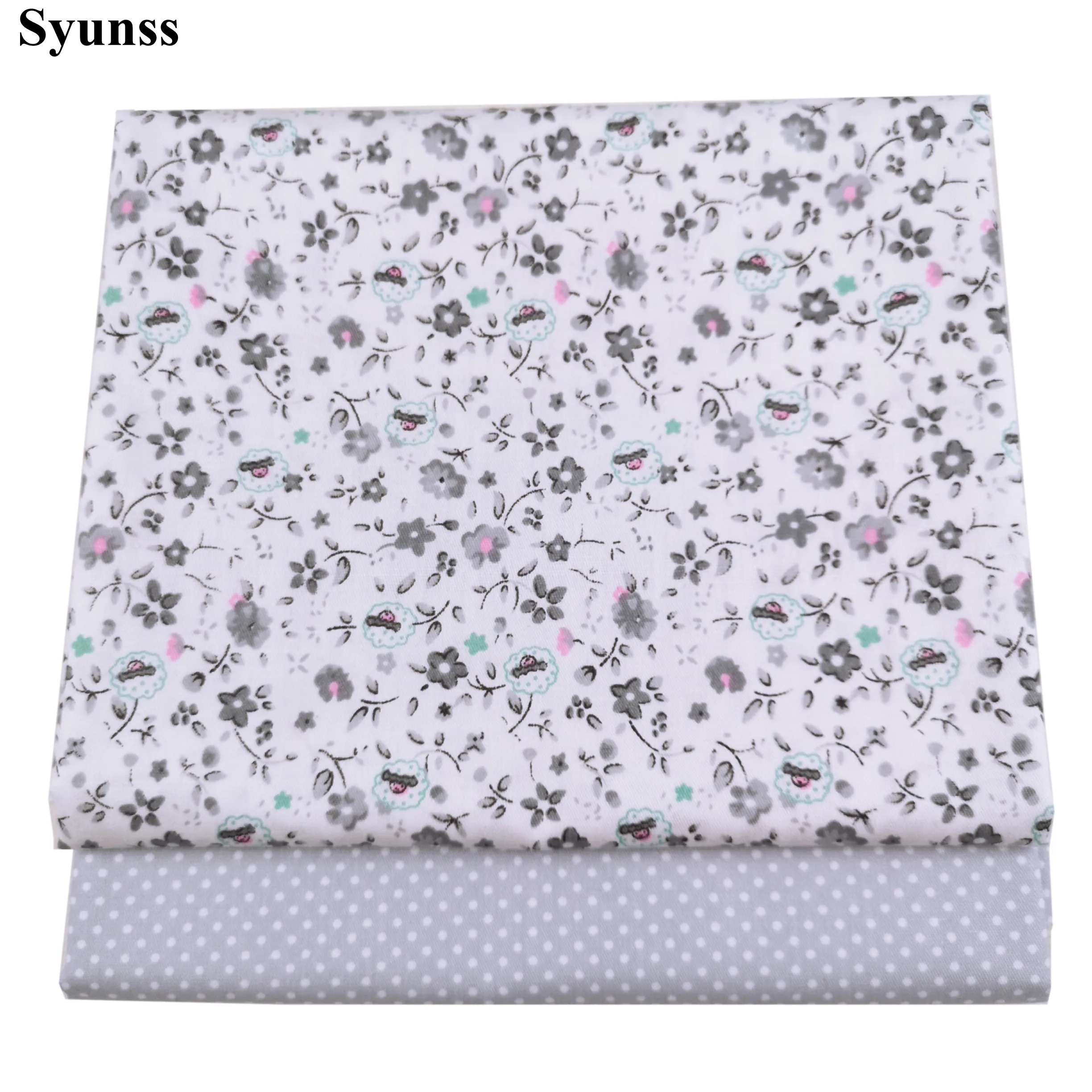 Syunss Diy Лоскутная Ткань для квилтинга детские кроватки подушки платье Шитье Tissus серое платье в горошек с цветочным принтом саржевая хлопковая ткань Tecido
