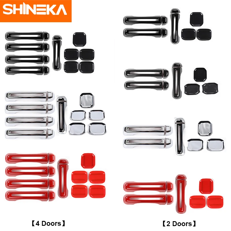 SHINEKA ABS Автомобильная боковая дверная ручка задняя для автомобиля внешняя дверь