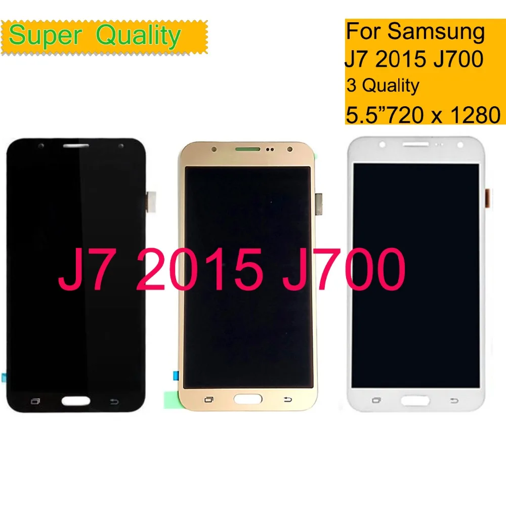 10 шт./лот для SAMSUNG GALAXY J7 2015 J700 J700F J700H ЖК дисплей сенсорный экран дигитайзер панель