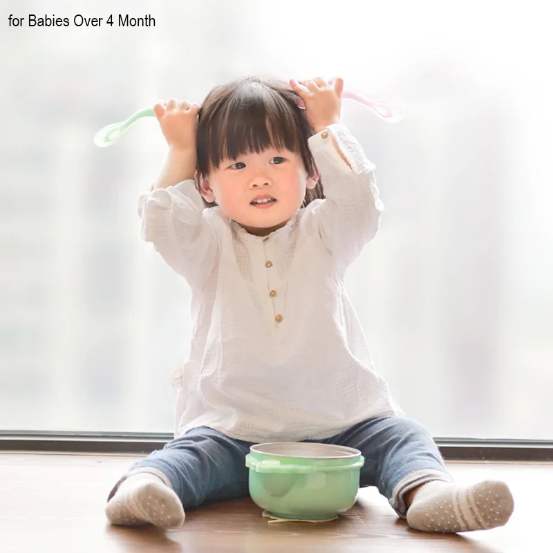 2 шт Xiaomi Mijia Kola Mama детская силиконовая ложка для кормления безопасный силикагель для детей