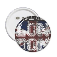 5pcs london uk england landmark flag mark illustration pattern round pin badge button