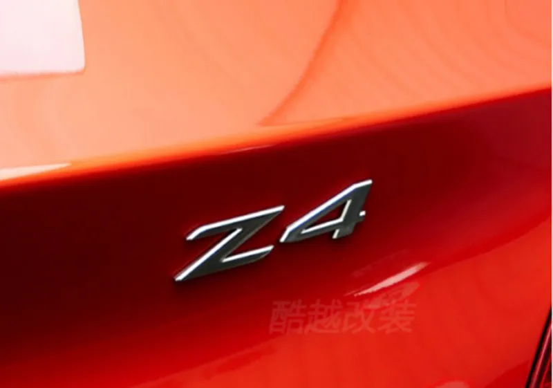 ABS хром Z 4 буквы номер багажник Задняя эмблема наклейка значок для BMW Z4|Наклейки на