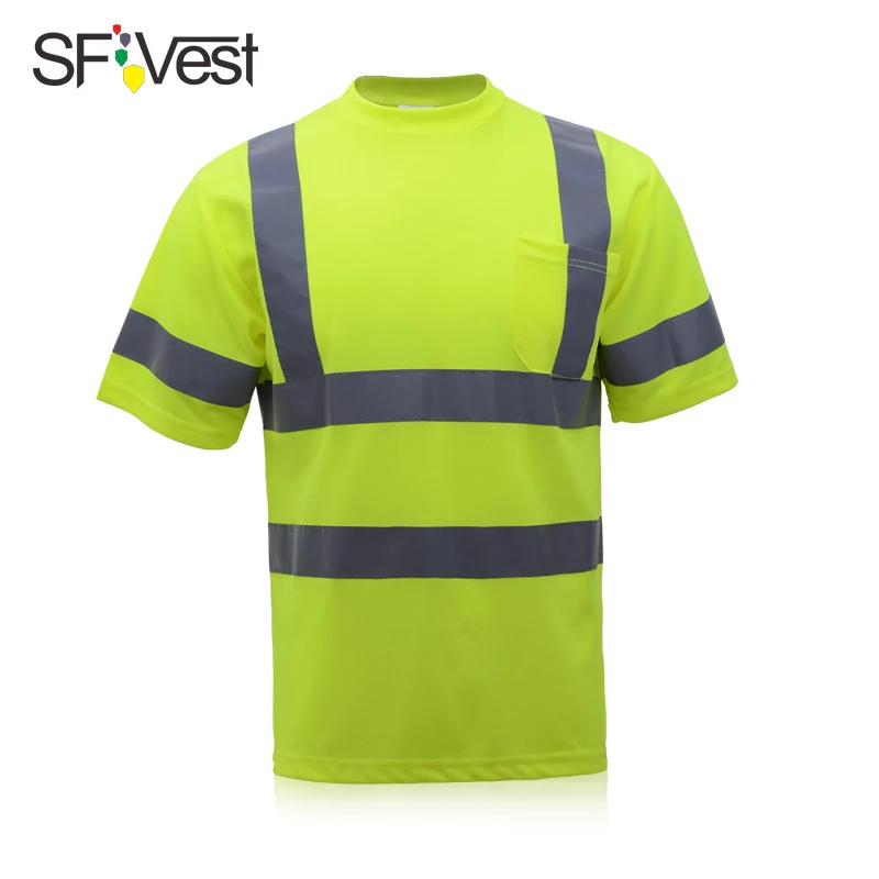 Футболка Hi Viz SAFETY оранжевая Светоотражающая футболка с коротким рукавом летняя