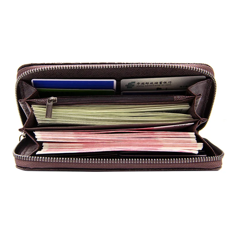 New Men Wallet Male Cluth Bag Long Coin Purse crocodile Zipper Packet Designer Brand Multi-card Position Men's Phone Bags 476 | Багаж и