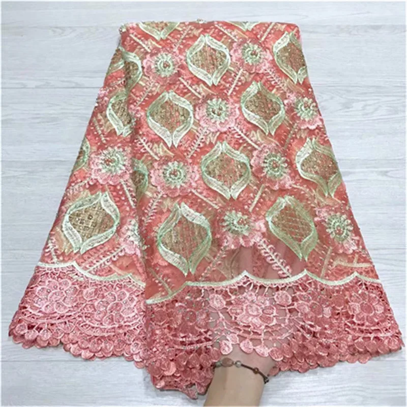 French Tulle Lace Fabric High quality African Embroidered With RhinestonesTulle Free Shipping | Дом и сад