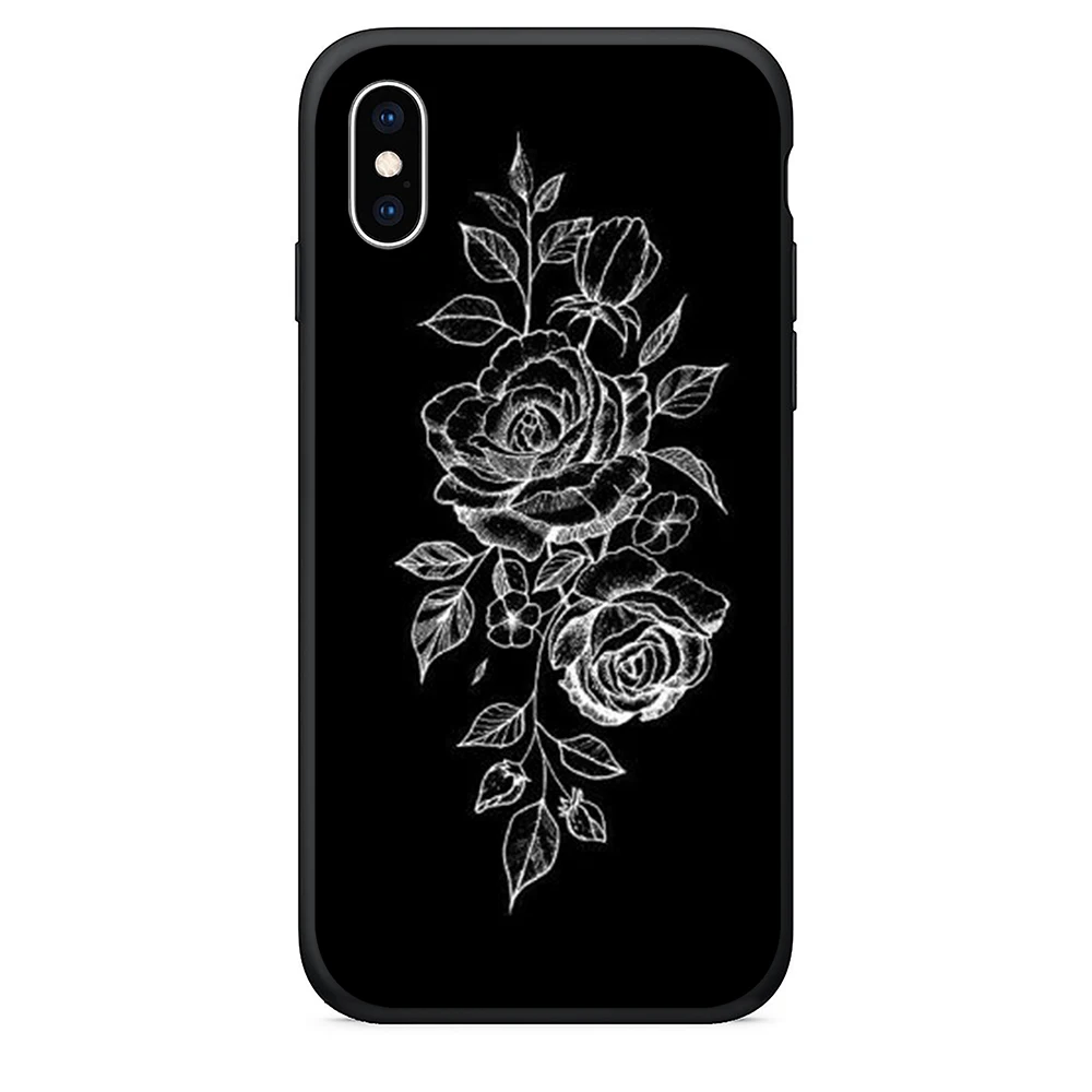 Мягкий симпатичный из ТПУ Телефон чехол для iphone 7 Черный силиконовый телефона 8 5 5S