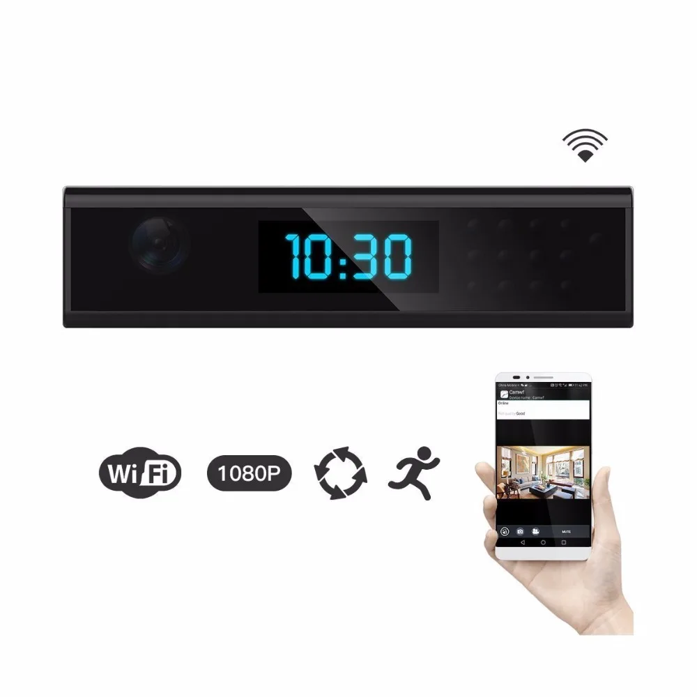 Ночное видение wifi мини 1080P HD Беспроводная камера часы няня IP Поддержка Android/iOS/iPhone