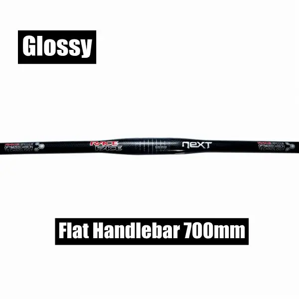 Glossy Flat 700MM Гоночный лицевой Next глянцевый 3K углеродный руль плоский/подъемный велосипедный Руль Горный велосипед 31,8*600/620/640/660/680/700/720/740/760/мм - Цвет: Glossy Flat 700MM