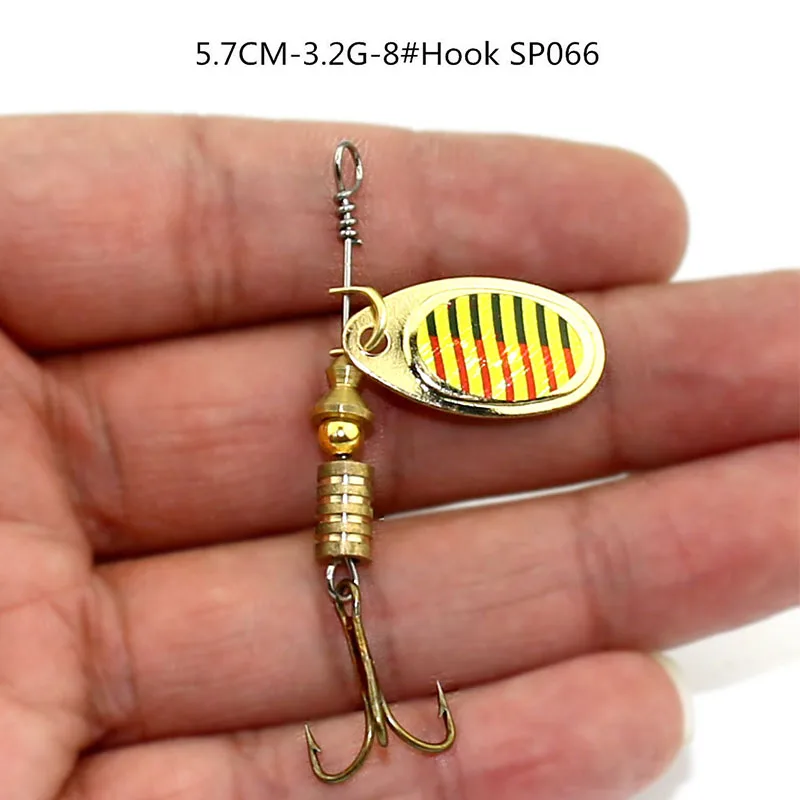Hengjia жесткий металлические Spinnerbaits лезвие блестки прикормы Spinner ложки приманки PESCA рыболовные снасти с Крючки