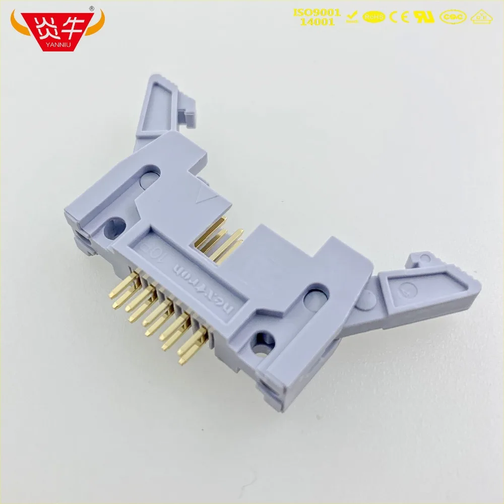 DC2 10P IDC SOCKET BOX 2 54 мм Шаг эжектор заголовок прямой разъем 2*5P 10PIN контактная часть