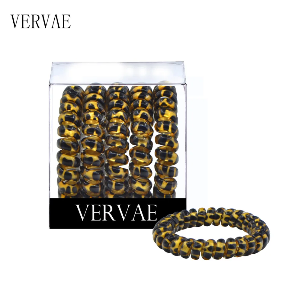 Женские леопардовые резинки для волос 5 шт. чехол телефона коричневый