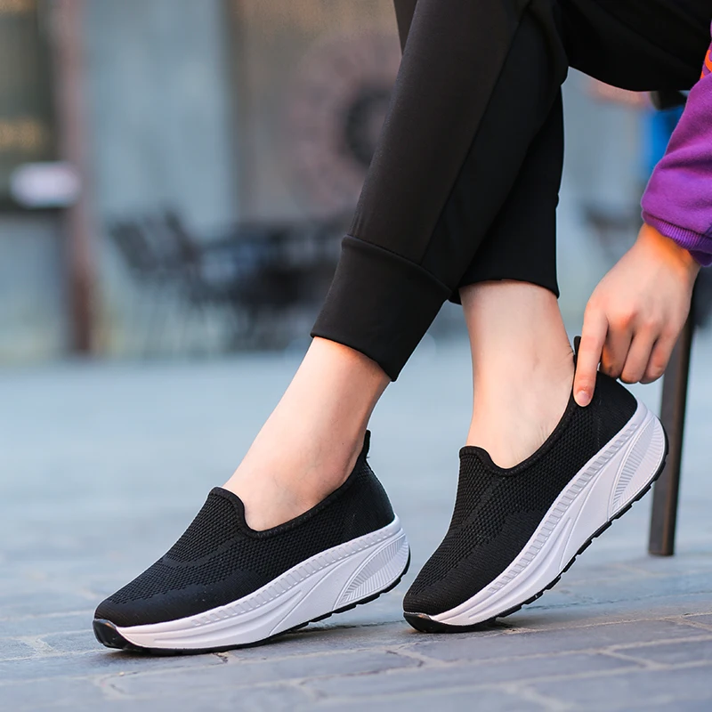 BeckyWalk/женская повседневная обувь; сезон лето; сетчатые женские лоферы на плоской платформе; сезон осень; дышащая обувь; zapatos mujer; большие размеры 35-42; WSH2925