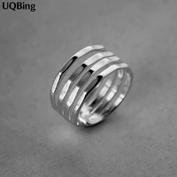 silver color layer smooth ring fashion adjustable finger vintage rings for women girlfriend gifts