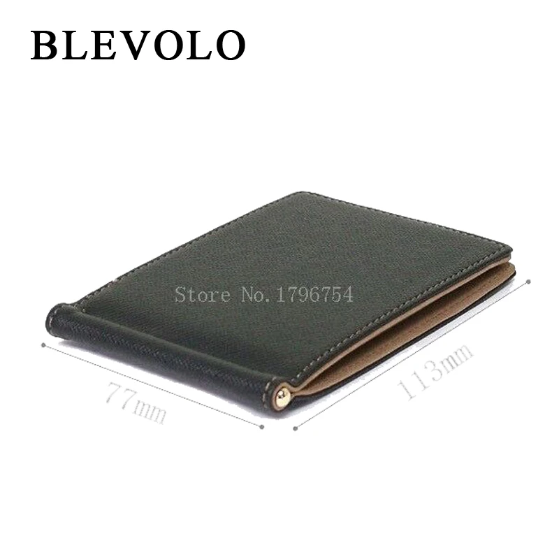 BLEVOLO брендовый мужской кошелек, короткие кожаные кошельки, кошельки из искусственной кожи, зажимы для денег, тонкий кошелек для мужчин, кошельки, 4 вида цветов