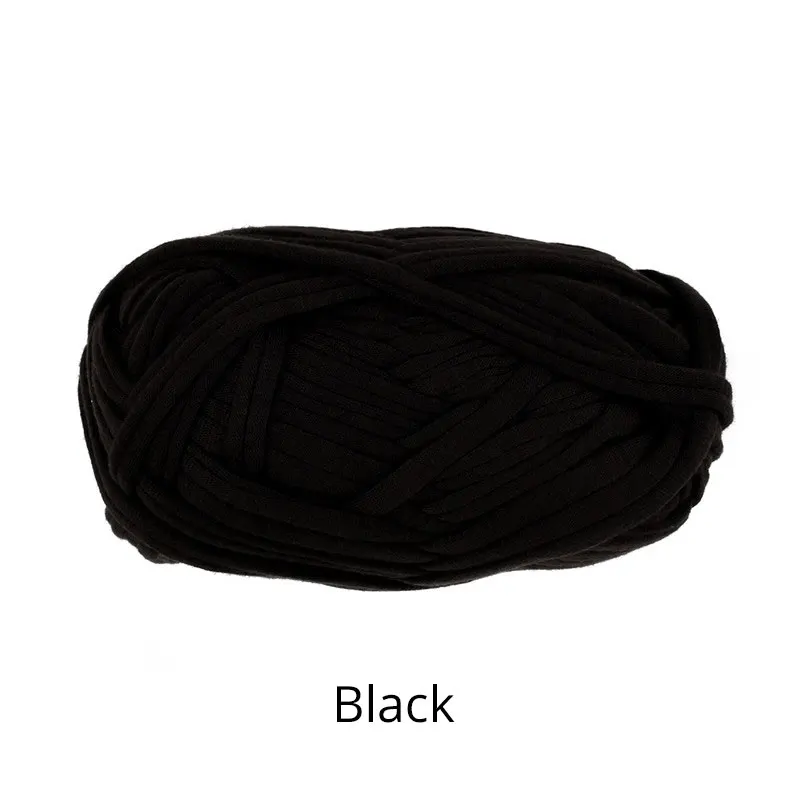 Black Looen 21 Цвета Вязание нить в пряже хлопчатобумажная пряжа из толстой нити Игла DIY Искусство ремесло для кружевом «кроше» сумка 100 г/шт - Цвет: Black