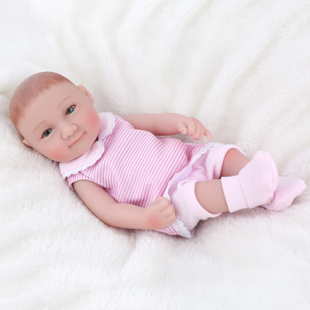 NPKDOLL Mini Reborn Baby Doll 10 дюймов 25 см реалистичные куклы мягкие полностью виниловые