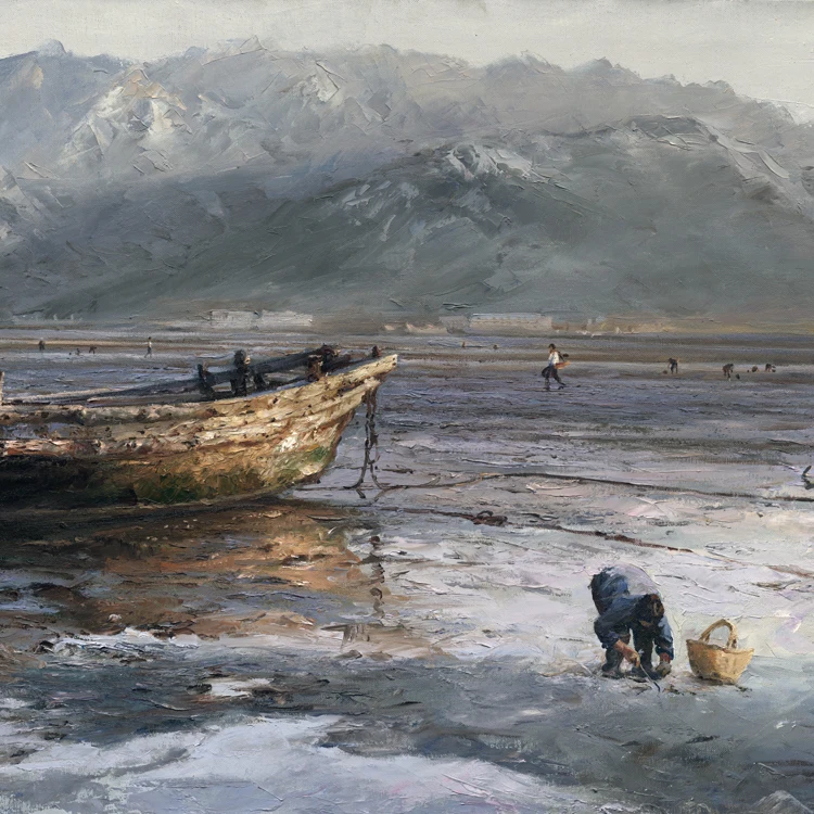 Пейзаж морской пейзаж живопись китайская китайский современный шедевр постер