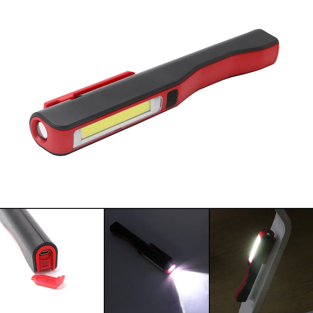 Новейший USB Chargeing мини карман для ручки COB светодиодный вспышка светильник