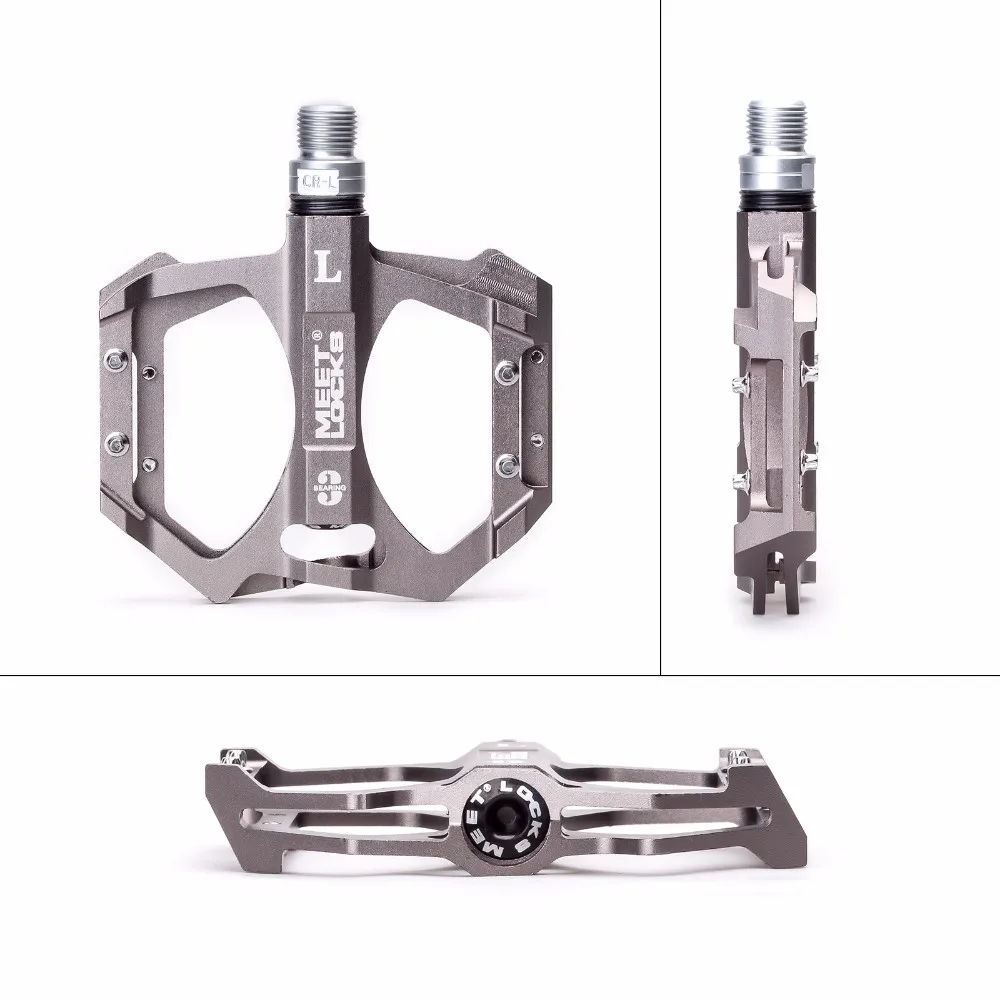 MEETLOCKS велосипедные педали, алюминиевый корпус, Cr-Mo, CNC, обработанный 9/1" винт, резьбовой шпиндель, 3 шт., ультра герметичные подшипники