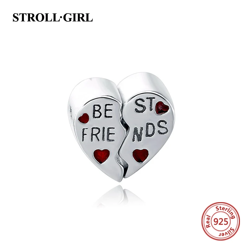 04601 Fit Authentic Charms Bracelets 925 Sterling Silver DIY Love Hearts Shape Beads with CZ fashion Jewelry Making for women Gifts - Цвет: 04601
