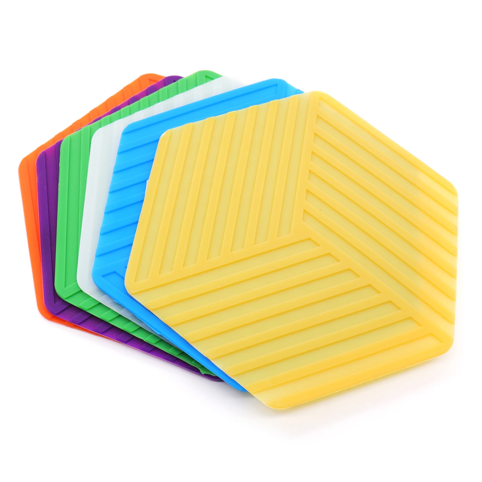 Heat Insulation Hexagon Silicone Non-slip Mat Coaster Cushion table Placemat Pot Holder Coffee Pads Kitchen Accessories supplies | Дом и сад