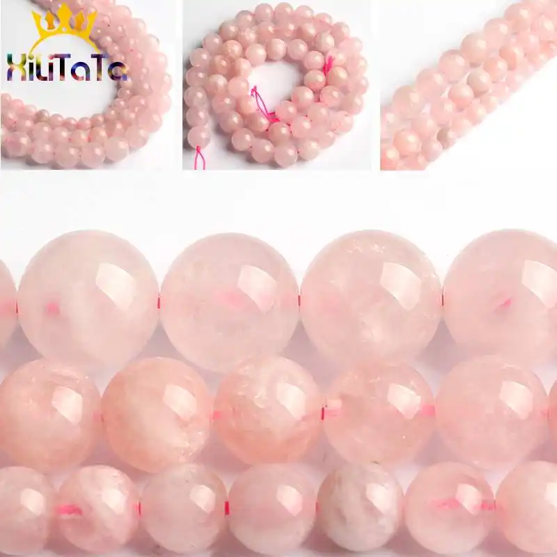 Натуральные Мадагаскарские розы бриллиантовая круглая бусина-разделитель 15