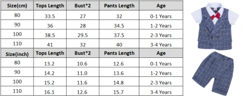 Toddler Kids Baby Boys Clothing Gentleman Outfits Suit Bow Tie Tops Pants 2PCS Plaid Formal Party Clothes Boy 0-4T |