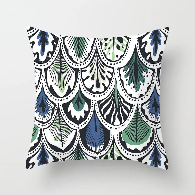 Houspace Polyester Peach Skin Lotus &amp Fan Chinese Knot For Home Pillow Cover Decor Sofa Car Decorative Gift Case | Дом и сад