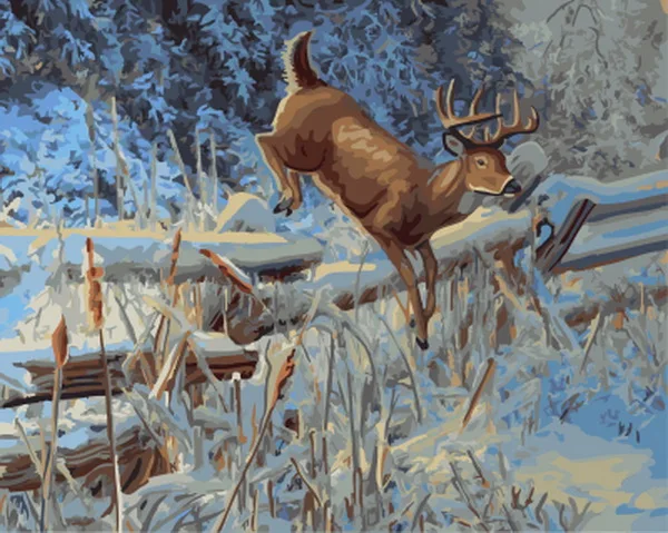 Безрамная картина маслом по номерам Настенный декор diy живопись на холсте для