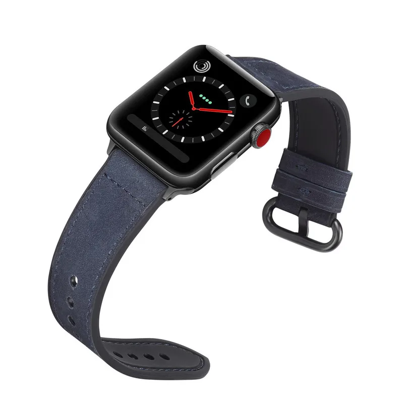 Кожаный ремешок для часов Apple Watch Series 4 3 2 1 браслет на запястье 40 44 38 42 мм с