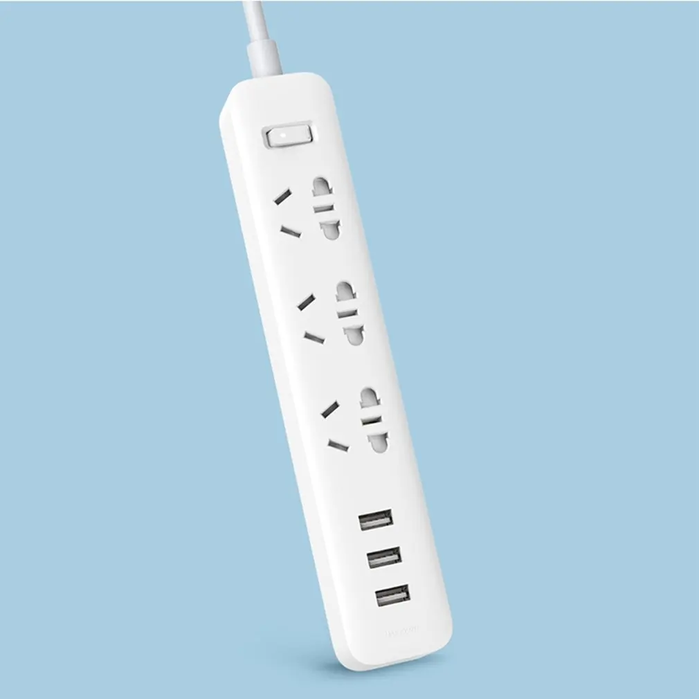 Xiaomi 3 порта USB 2A Быстрая зарядка Sokect зарядное устройство интеллектуальная розетка защита от перегрузки удлинитель для дома
