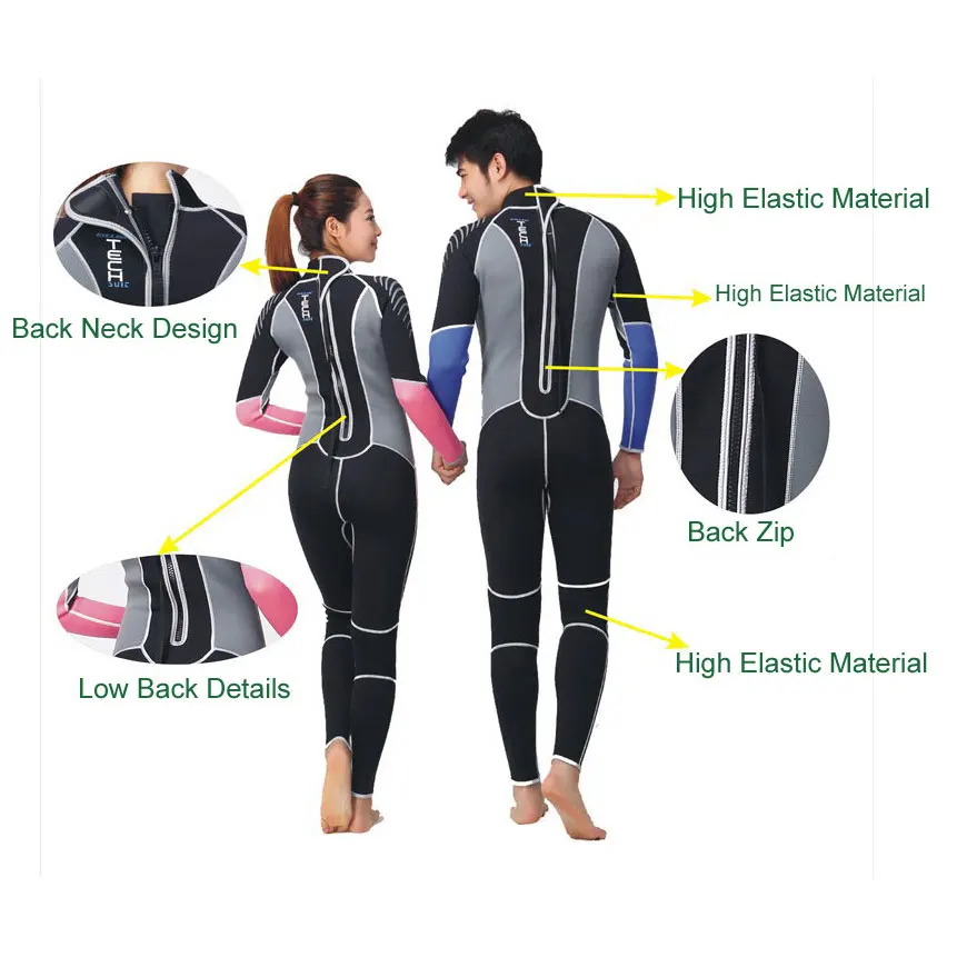 

3mm Premium Neoprene Full Body Men's and Women's Shorty Wetsuit Snorkeling Surfing Winter Spring Swimming Wetsuits Wet Suit