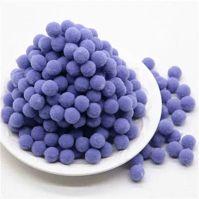 11 purple blue Помпонами, пышные миниюбки мягкий помпон 10/15/20/25 мм Помпоном Мяч ручной работы для детей игрушки свадебный Декор DIY товары для шитья и рукоделия 100 шт - Цвет: 11 purple blue