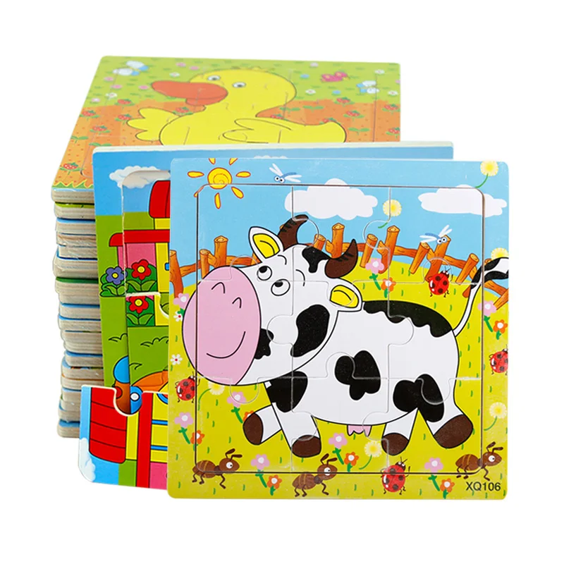 Стоматологический домик Детские деревянные игрушки 9 шт Пазлы милые Мультяшные