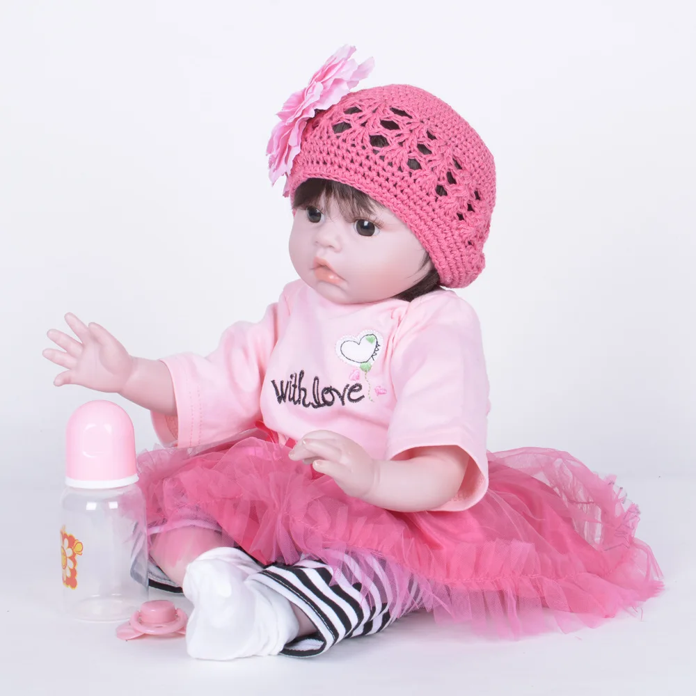 22 &quotReborn baby doll 55 см мягкая ткань тела силиконовый Reborn Baby Doll игрушки новорожденная