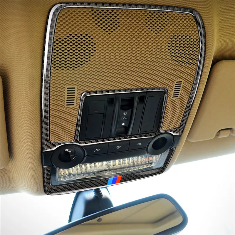 Для Bmw E70 E71 X5 X6 2008 2013 углеродное волокно чтение светильник купол Панель