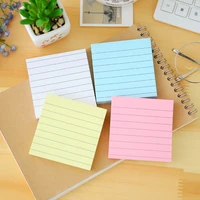 1pc simple kraft paper horizontal line small note book candy color square message note repeatedly posted sticky note