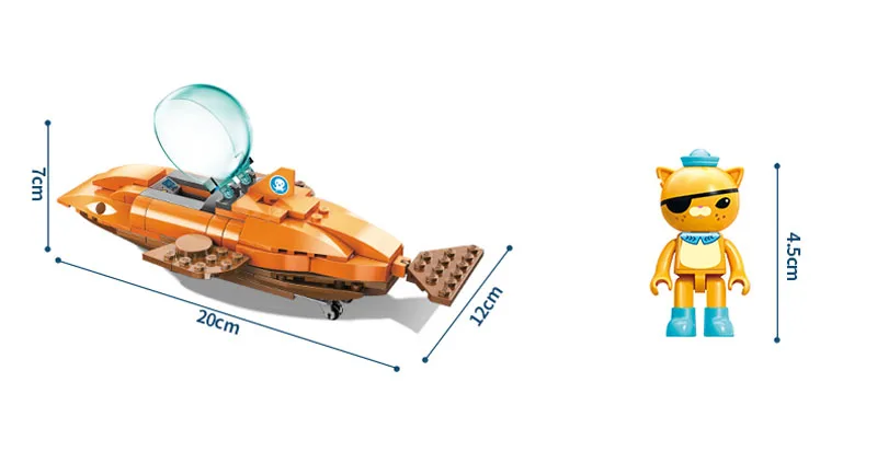 3701 Октонавты строительный блок Octo-Pod Octopod Playset& Barnacles kwazii песо Inkling 698 шт. развивающие Кирпичи Игрушка для Бо - Color: 3701