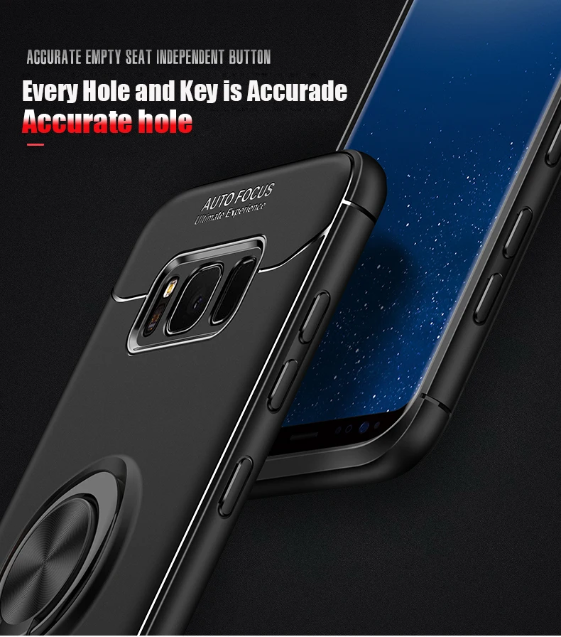 Автомобильный Магнитный чехол-держатель с кольцом для SAMSUNG Galaxy S8 S9 Plus J3 J5 J7 J2 PRIME PRO металлический силиконовый чехол