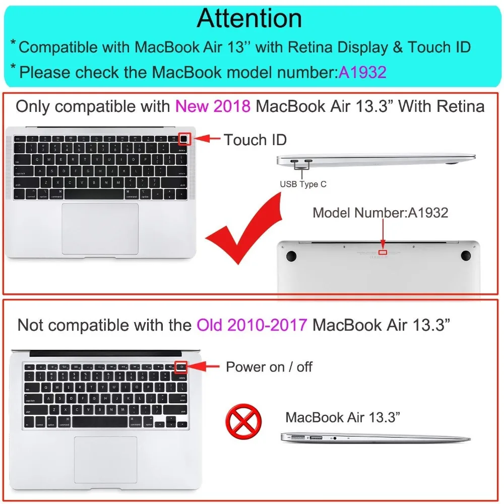 Прозрачный/Матовый Жесткий чехол MOSISO для ноутбука Macbook Air 13 A1932 2018 + тонкий экран