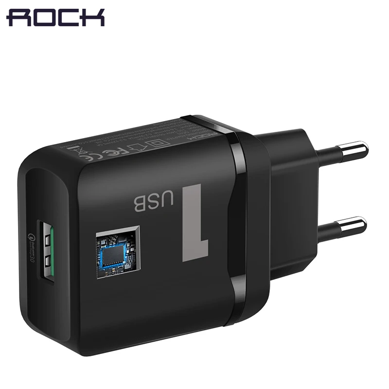 ROCK 18 Вт QC3.0 быстрое USB зарядное устройство FCP Быстрая зарядка 3 0 для мобильных