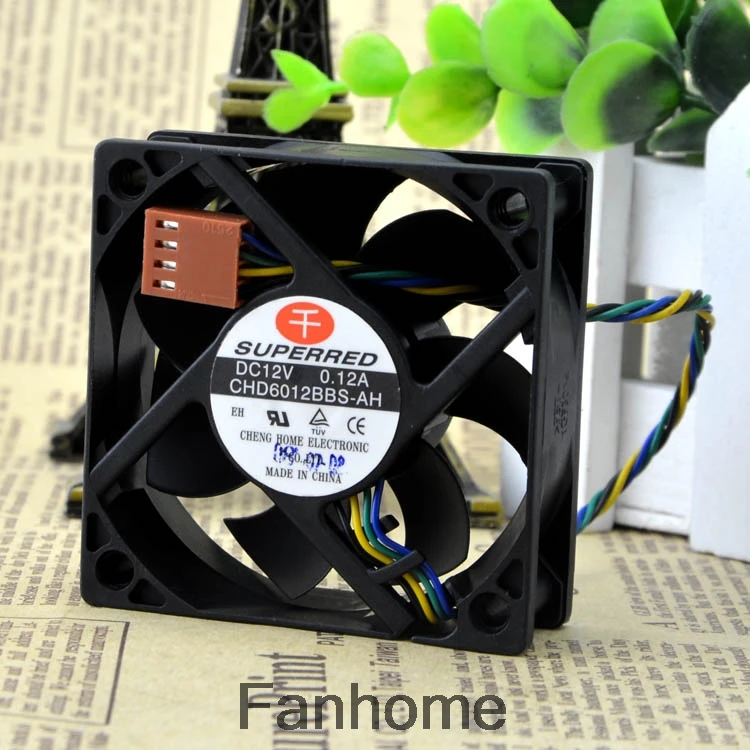 Четырехпроводной ШИМ-вентилятор для ЦП Qianhong CHD6012BBS-AH 12V 0.12A 6CM 6020 | Компьютеры и офис