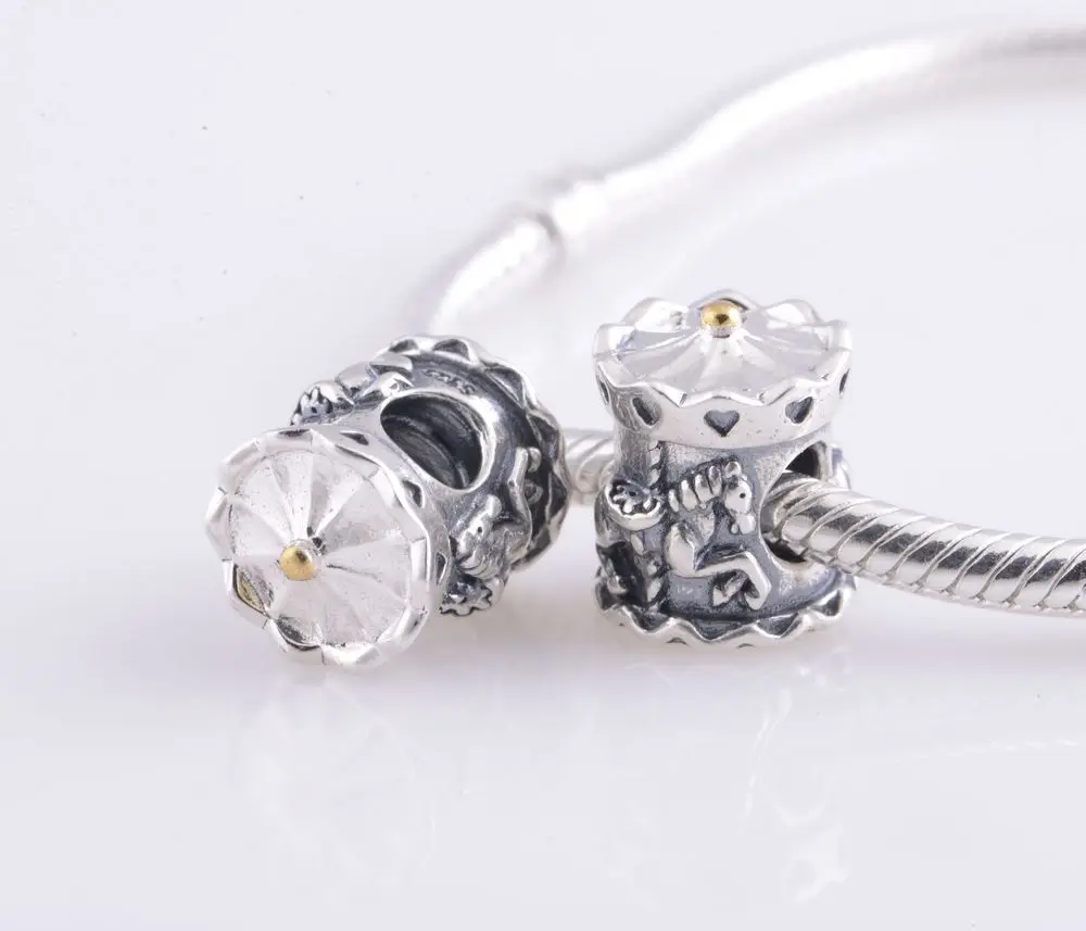 promotion 925 sterling Silver Charms Carousel a speedy success bead compatible with European pandora Bracelet LW331 | Украшения и