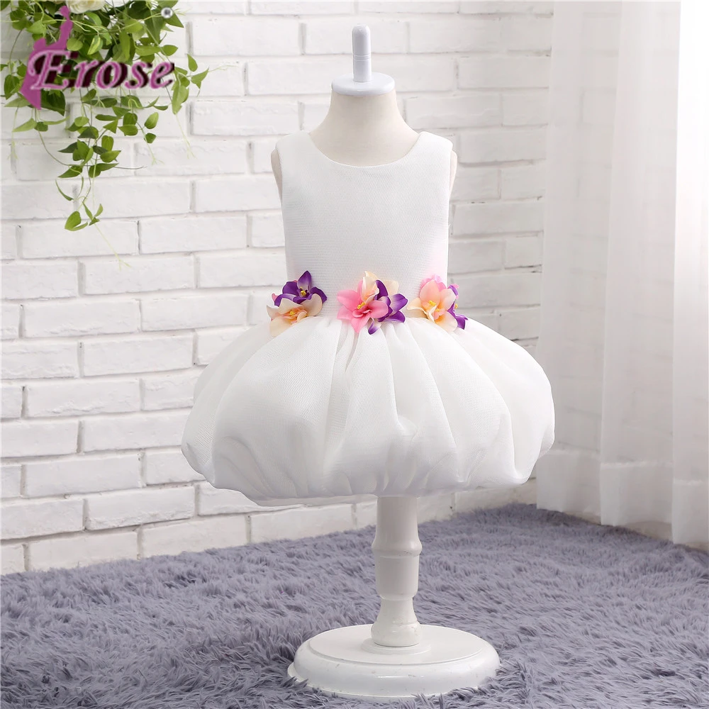 Лето 2017 Новый Тюль Девушка Платье С Ручной Цветы Бальное платье Девушки Цветка